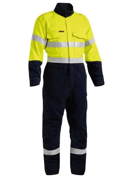 Bisley Workwear Tencate Tecasafe® Plus Taped Two Tone Hi Vis Engineered Fr Vented Coverall BC8086T